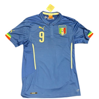 Italy 2014-2016 Home Football Shirt L #9 Balotelli