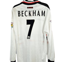 Manchester United 1997- 1998 L/S Away Football Shirt #7 Beckham