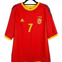Spain 2002 - 2004 Player Issue Home Football Shirt #7 Raul