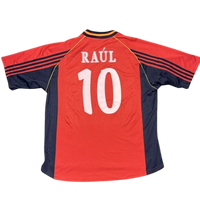 Spain 1998 World Cup Home Football Shirt #10 Raul XL