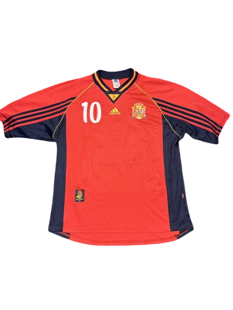 Spain 1998 World Cup Home Football Shirt #10 Raul XL