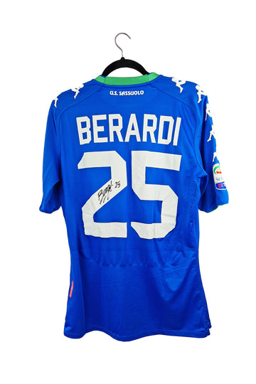 Sassuolo 2017 - 2018 Worn / Issued & Signed Third Football Shirt #25 Berardi