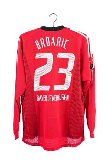 Bayer Leverkusen 2003 - 2004 Match Issue L/S Home Football Shirt #23 Brdaric