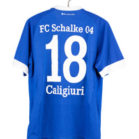 Schalke 04 2018 - 2019 Home Football Shirt #18 Caligiuri